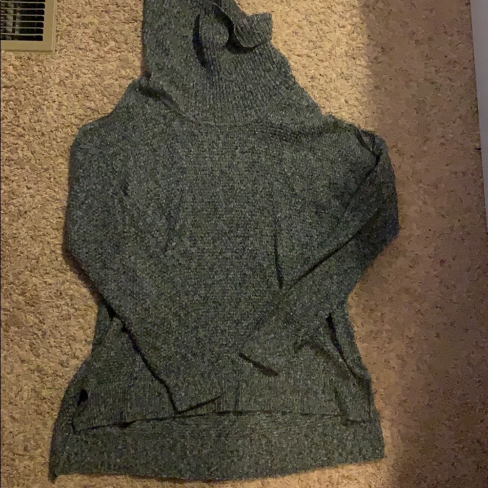 Open Shoulder Turtleneck Sweater